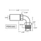 Crimp Coupling Inverted Flare Male Fits White Replaces agricultural