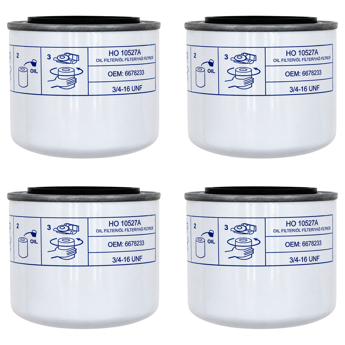 AM38441 Qty 4: Oil Filter Fits John Deere 400