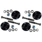 (Pack of 4) Trailer Axle Kits with 4 on 4" Bolt Idler Hub & 1" Round BT8 Spindle