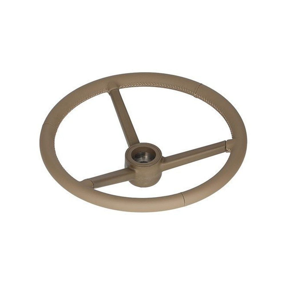 AL173828-BR Steering Wheel - Leather Wrapped - Brown Fits John Deere 6300 6400