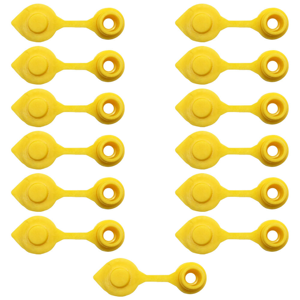 Set of 13 New Gas Can Vent Caps (Yellow) Heavy Duty MYC-Y-VENT13 for Gas Diesel