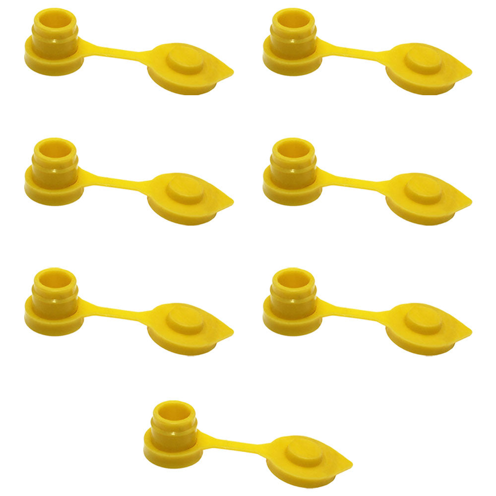 Set of 7 New Gas Can Vent Caps (Yellow) Heavy Duty MYC-Y-VENT for Gas Diesel