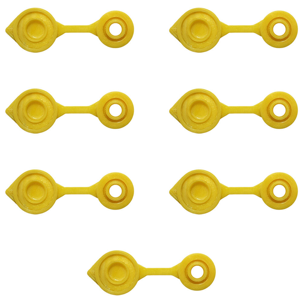 Set of 7 New Gas Can Vent Caps (Yellow) Heavy Duty MYC-Y-VENT for Gas Diesel