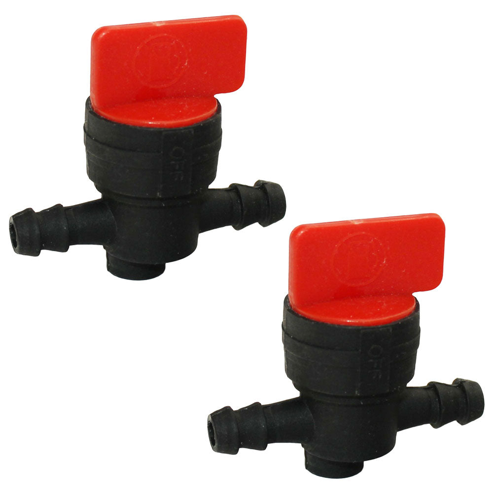 Qty: 2 In-Line Fuel Shut Off Valve 1/4" 
 Fits John Deere Replaces AM107340