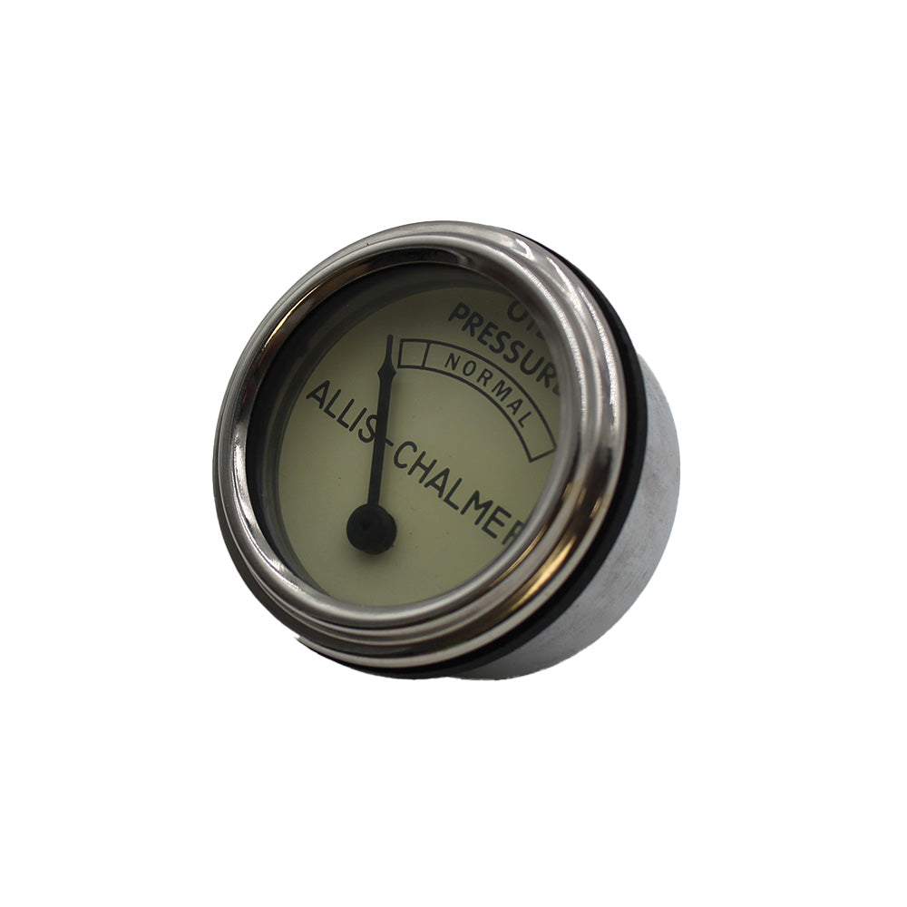 70206959 Chrome Bezel Oil Pressure Gauge Fits Allis Chalmers B C CA G IB WC WD