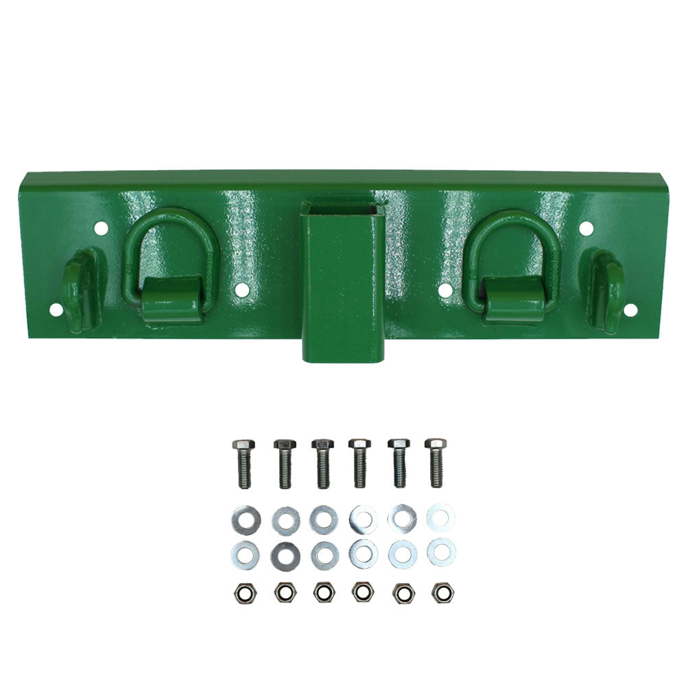 Bolt On Grab Hooks D-rings 2" Receiver Fits John Deere Bucket 4105 4100 4300