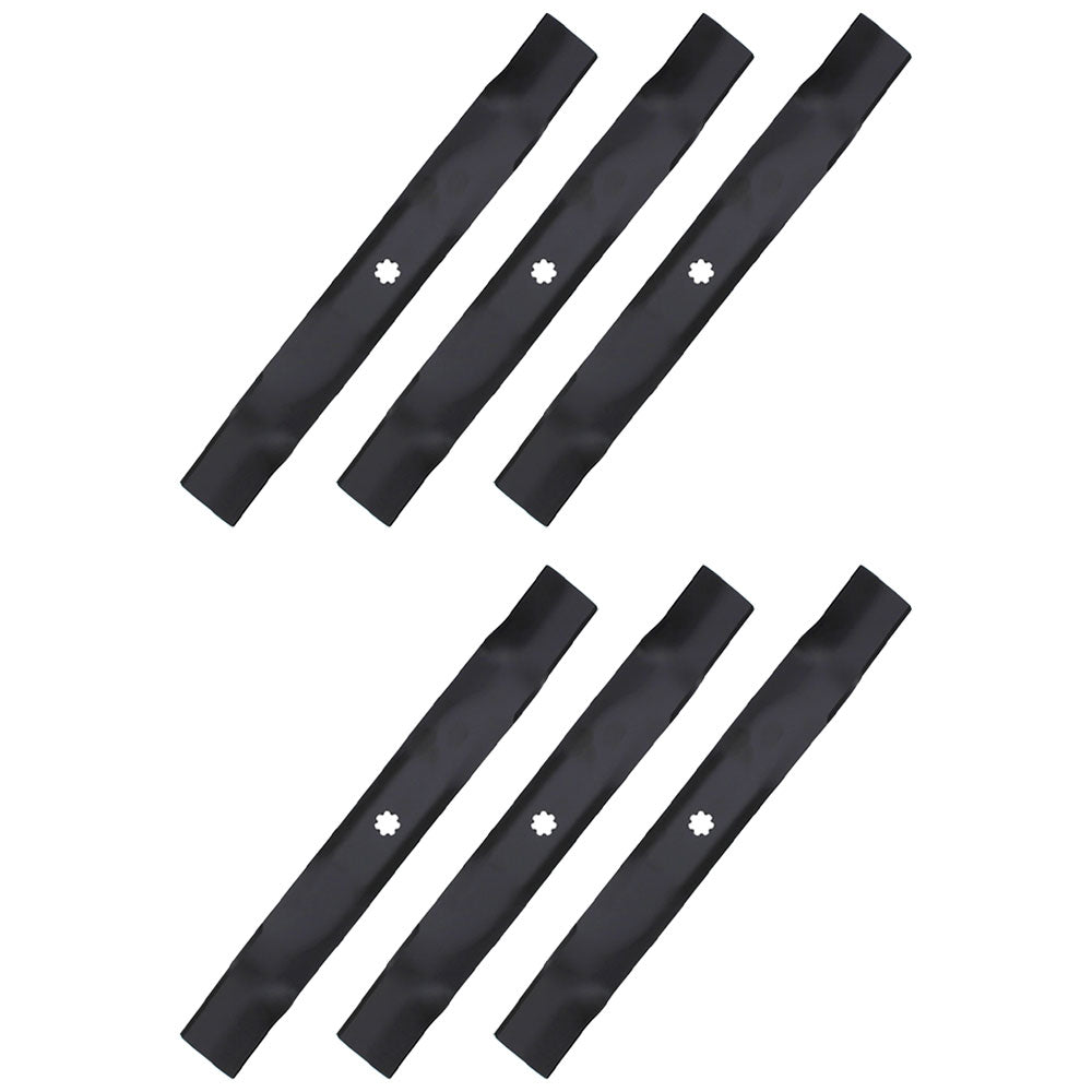 AM137327 Qty. 6: Lawn Mower Blades Fits John Deere 102 105 107S 115 125 135 D100