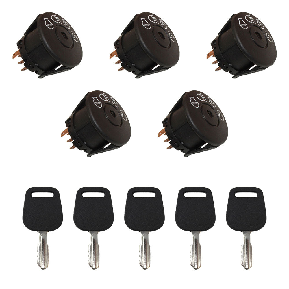 Qty 5: Ignition Switches with Keys Fits MTD Replaces 138958