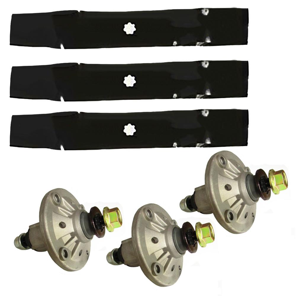 50-2081 Deck Spindle & Blade Set Fits John Deere 145 155C D140 D150 D155 D160