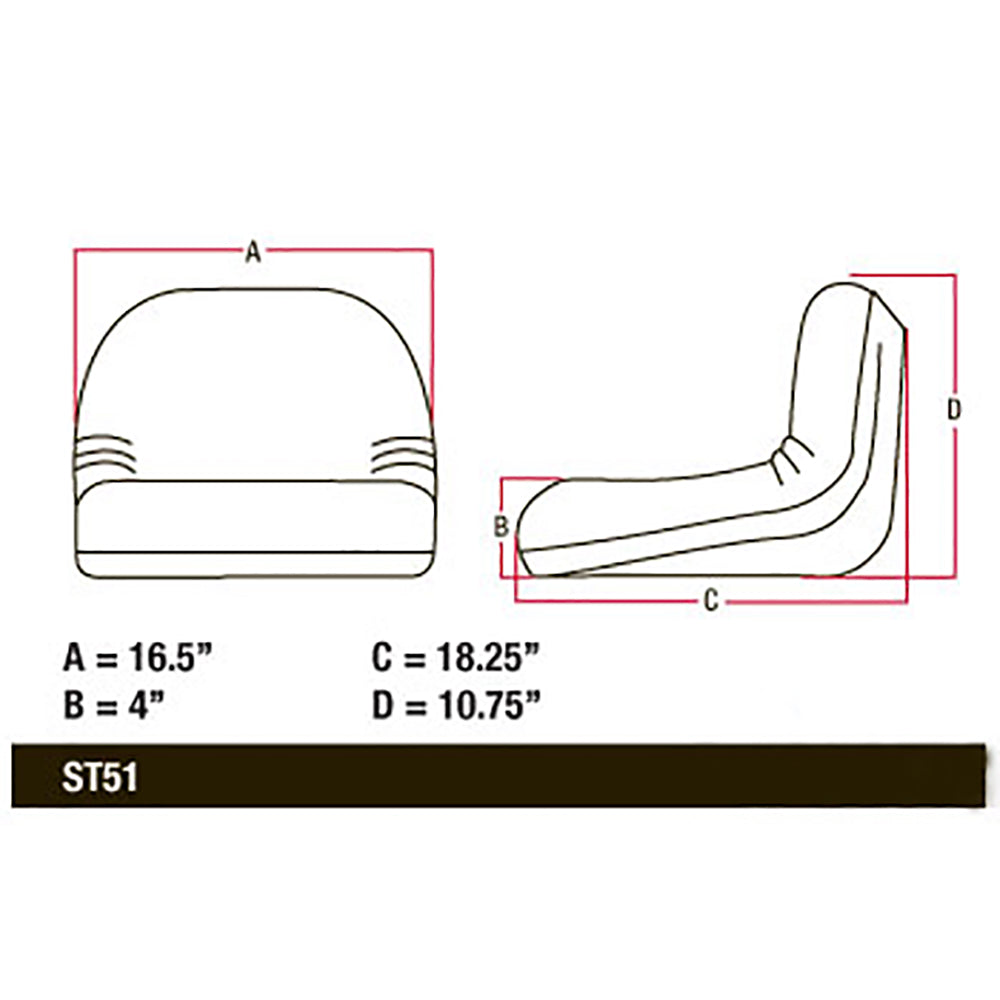 Mid Back Seat Fits John Deere Fits JD Riding Lawn Mower 115 LA100 L100 L105 L107