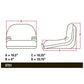 GY20495 Yellow Mid Back Lawn Tractor Seat Fits John Deere 102 105 115 125 L100