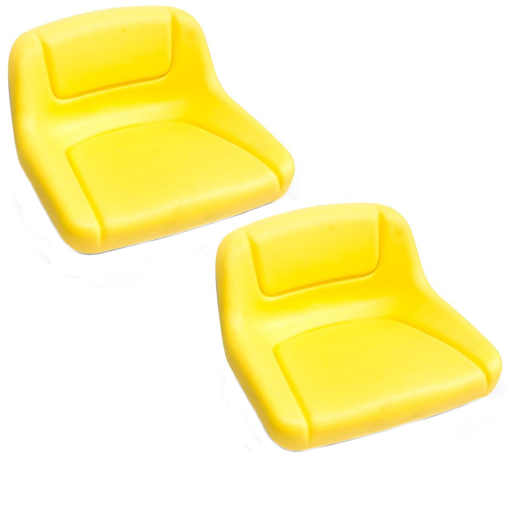 GY20495 Qty 2: Yellow Mid Back Lawn Tractor Seat Fits John Deere 102 105 115 125
