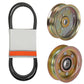GX20072 Mower Deck Belt & Idler Pulley Set Fits John Deere 102 105 108 115 125