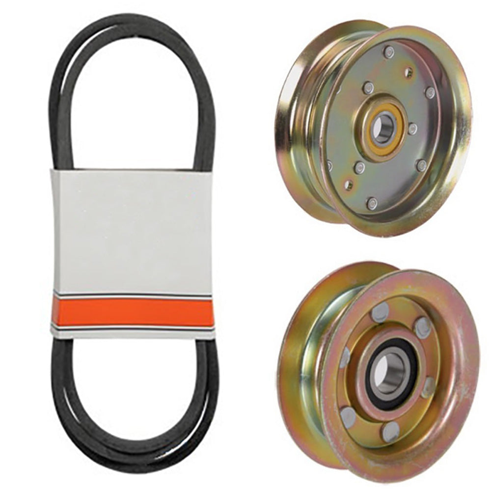 GX20072 Mower Deck Belt & Idler Pulley Set Fits John Deere 102 105 108 115 125