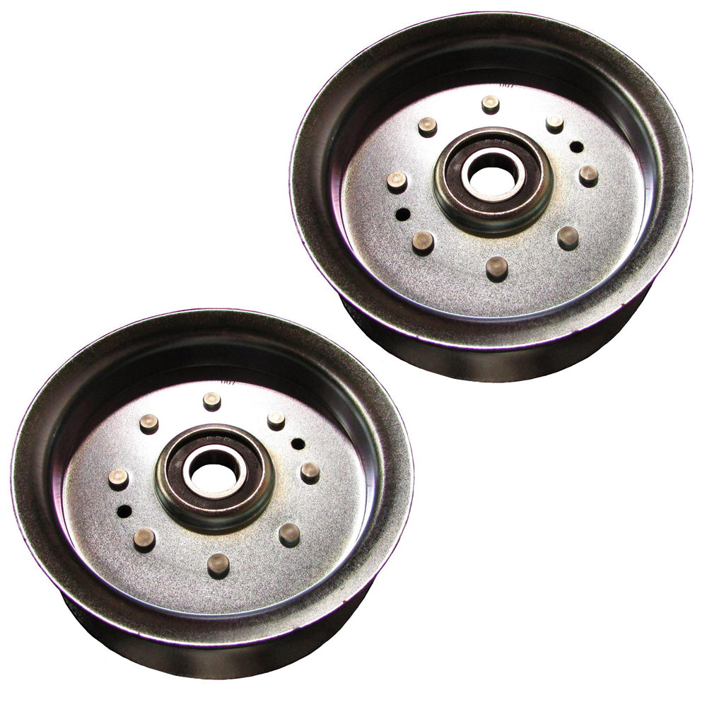 Qty 2: Steel Flat Idler Pulley with Flanges  Fits Yard Man Replaces GY20629_x2