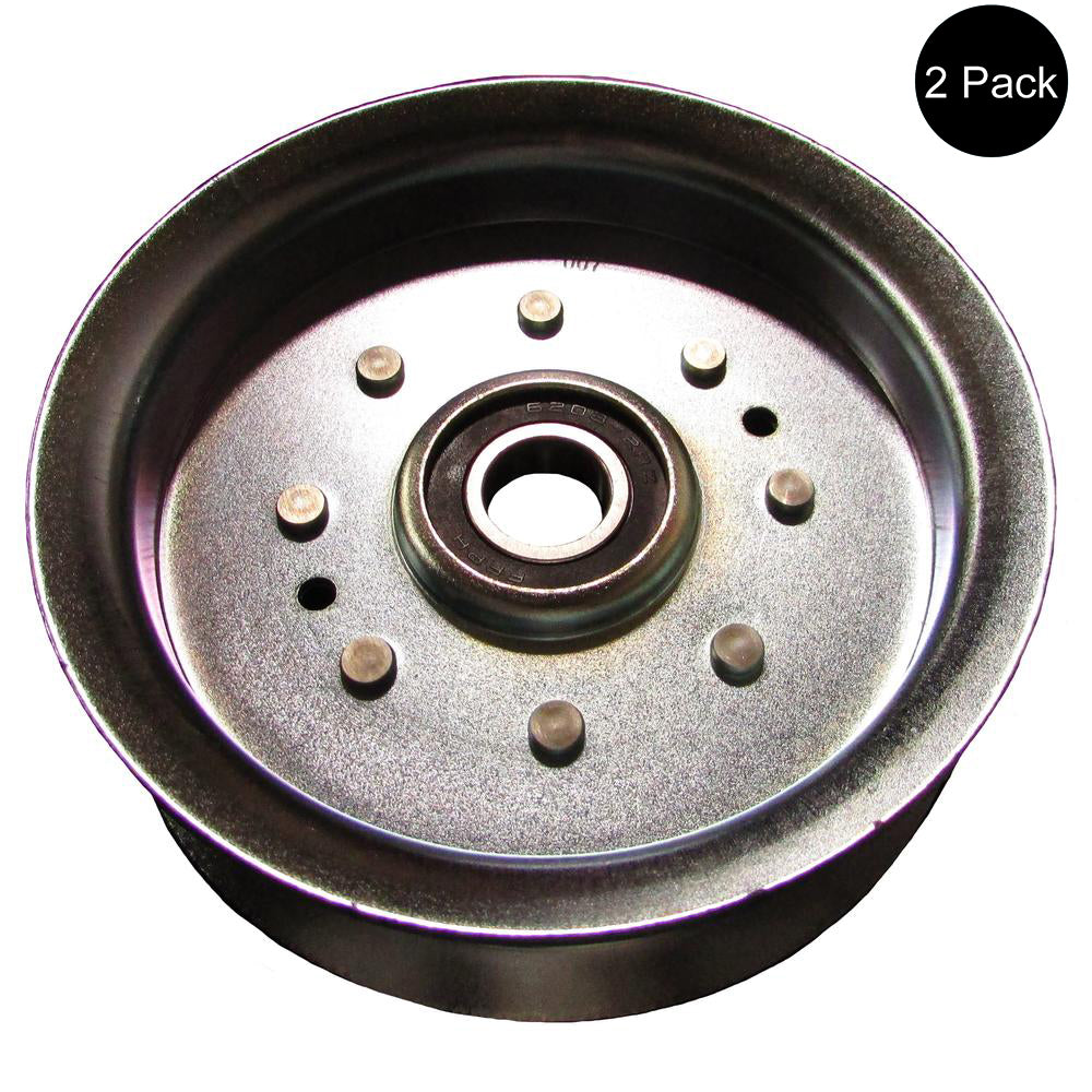 Qty 2: Steel Flat Idler Pulley with Flanges  Fits Yard Man Replaces GY20629_x2