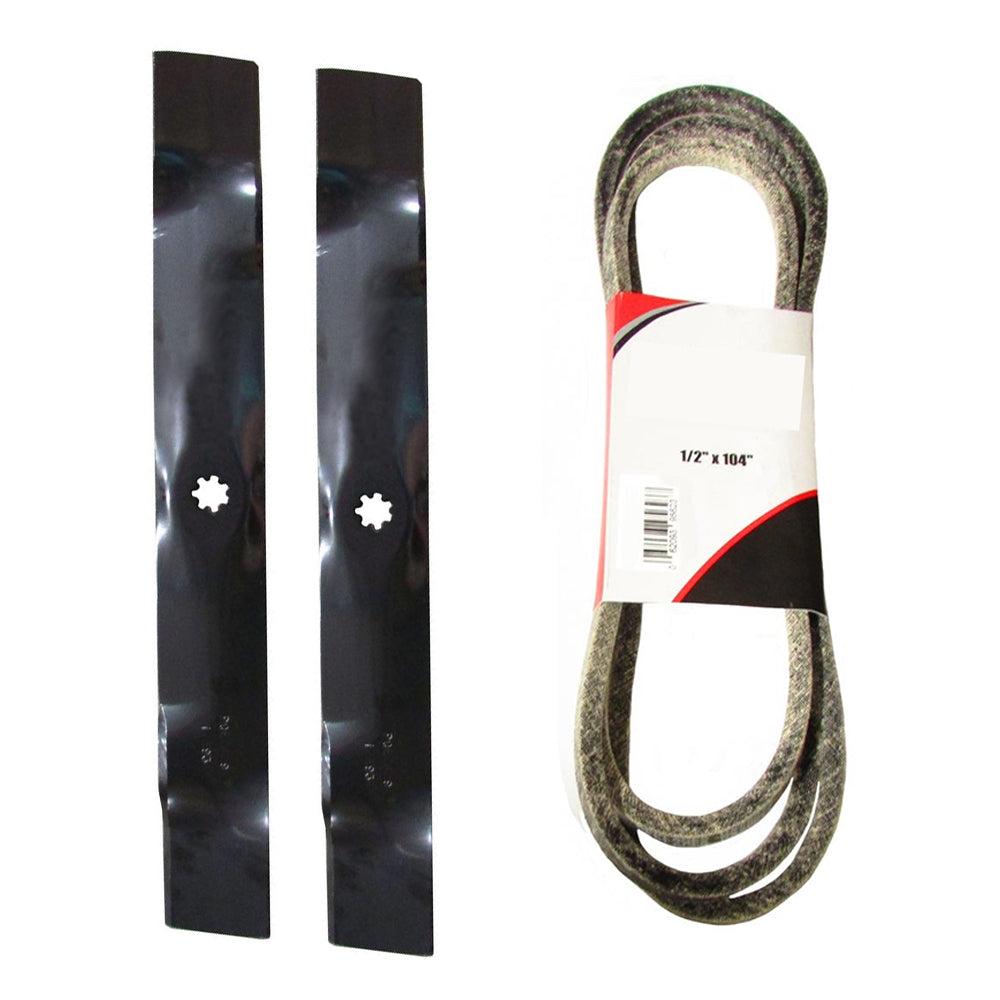 Lawn Mower Blade & Belt Set Fits John Deere 42"LA100 LA105 LA110 LA115