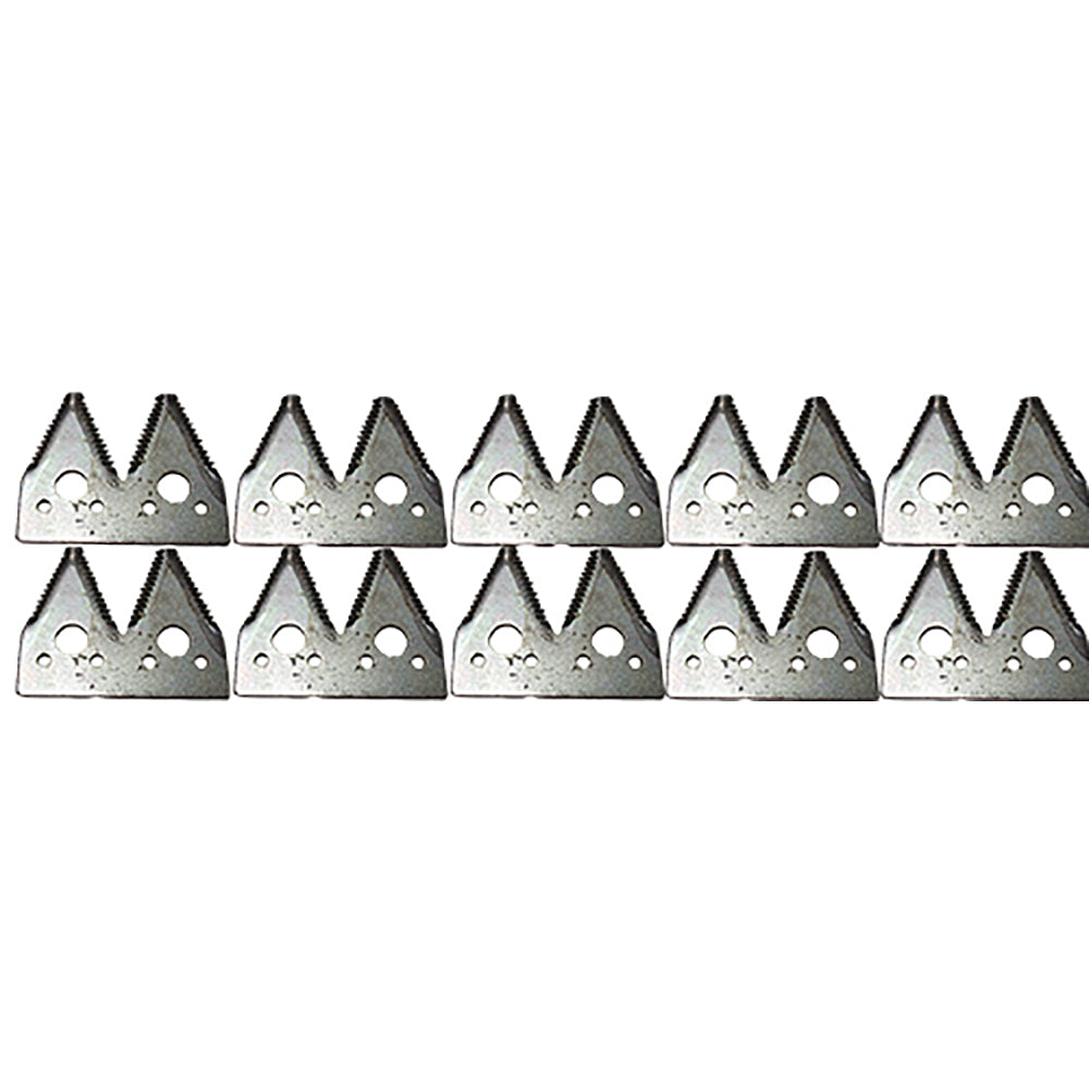 Qty 10: Course Tooth Double Sickle Section Fits John Deere Replaces 207-010