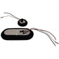 2" Red Round & 6" Red Oval Tail Light Steel Box Set
