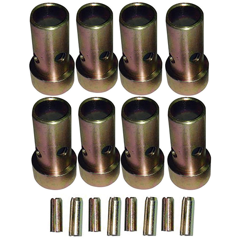 Qty 4: Cat. II Hitch Bushing Pair w/ Roll Pins Fits Universal Products