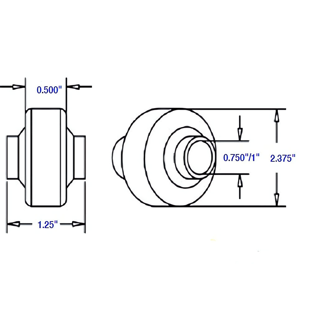 BS08 SBJ1 Top Link Socket Ball (Fits Category I & II) 2PT 3PT Hitches