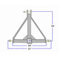 3PTRCVRHITCH 3-Point Receiver Hitch (Orange) Fits Universal Products