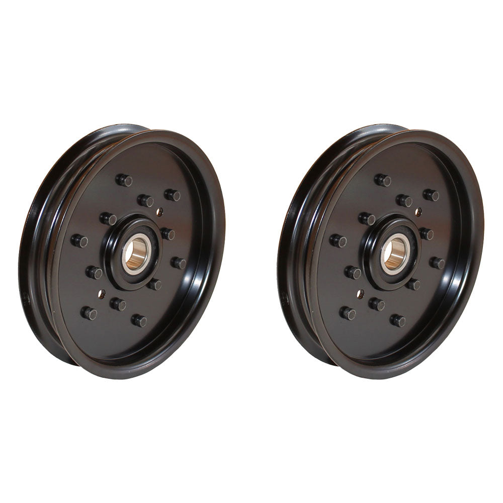 Qty 2: Flat Idler Pulley
 Fits John Deere Replaces AM106627