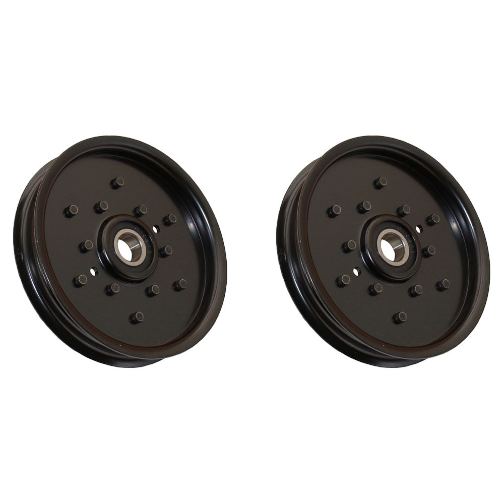 AM106627 Qty 2: Flat Idler Pulley
 Fits John Deere 180 2000 240 245 260 265 285