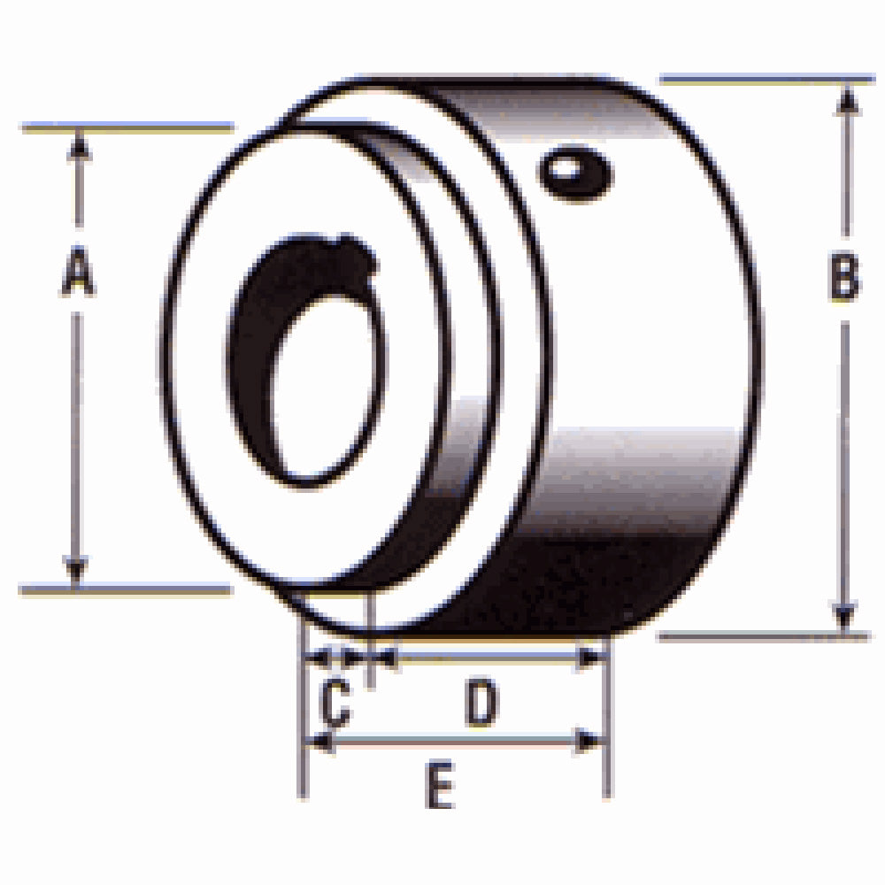 X Series Weld Hub 1- 1/2" Round Bore RBX1-12 HX1-1/2 Keyway 3/8" x 3/16"