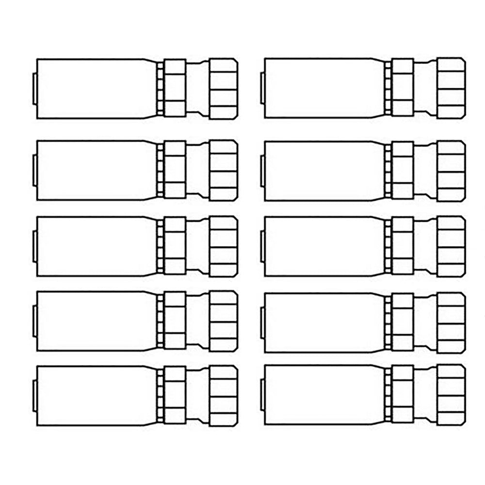FJX-08-08 Universal Pack of 10 Fem. JIC 37° Swivel Straight Crimp Couplings
