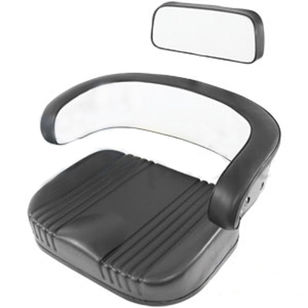 Seat 3-Piece Set Vinyl Black/White Fits International 856 1466 766 1066 706 966