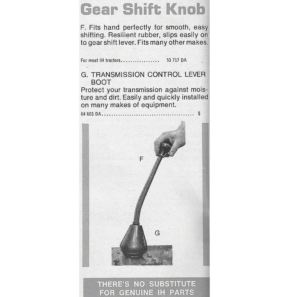 Gear Shift Boot H M Supers 300 400 W4 W6 560 504 MTA MD O6 Fits International