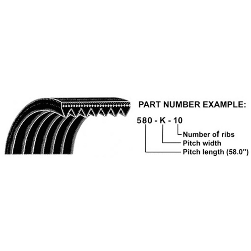 620K8 Fan / Alt V-Belt Fits Universal Products