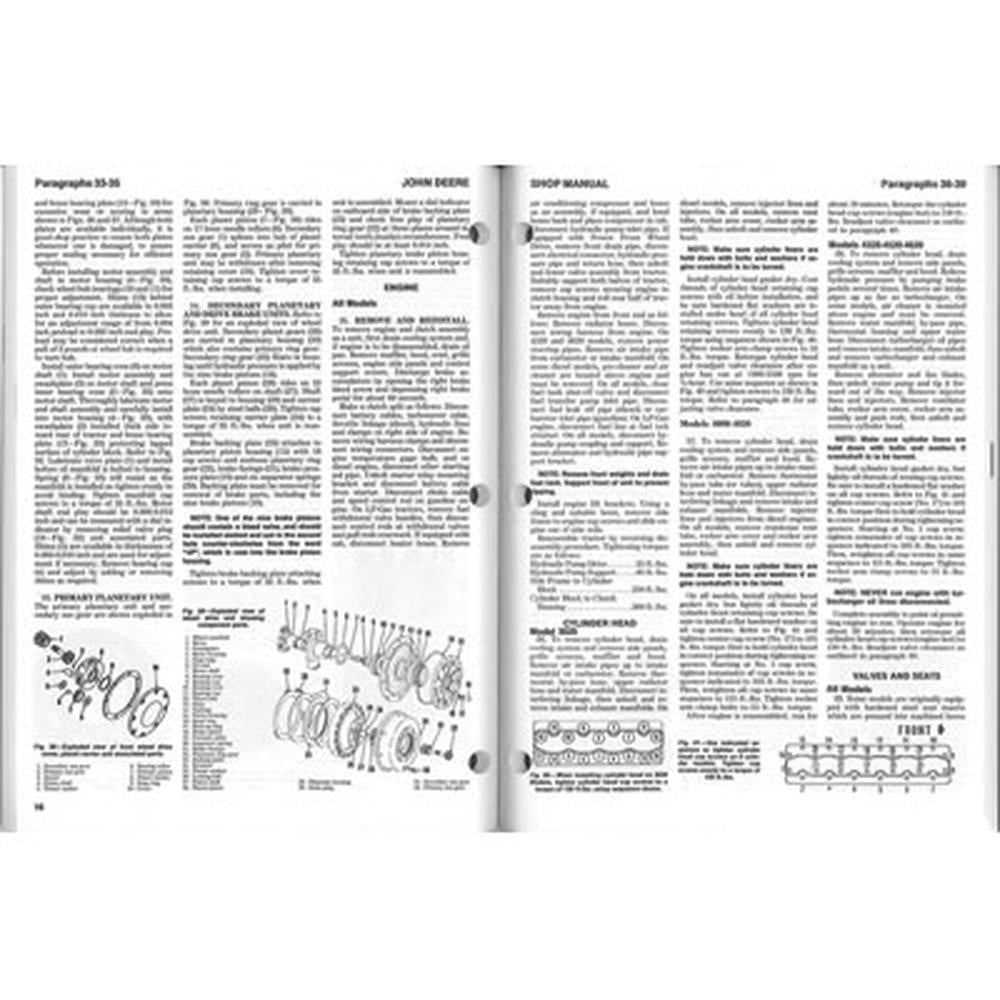 ITJD203 Shop Manual Fits John Deere Gasoline Tractor: 3010 3020 4000 4010