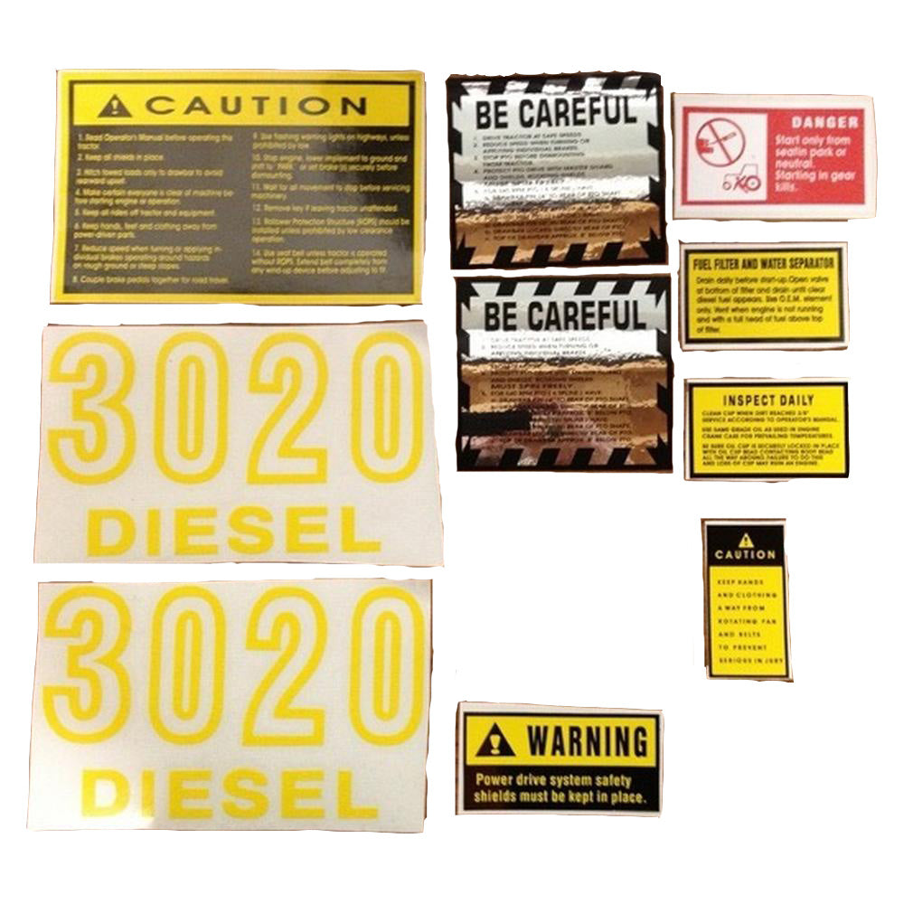 JD412S Decal Set - Complete Fits John Deere 3020