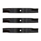 Qty 3: Finishing Mower Blades Fits Kubota Replaces K5617-34330