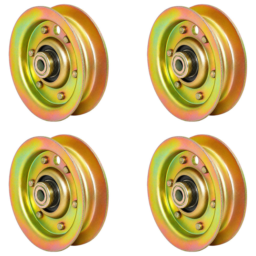 AM103287 Qty 4: Flat Idler Pulleys  Fits John Deere 652R 661R