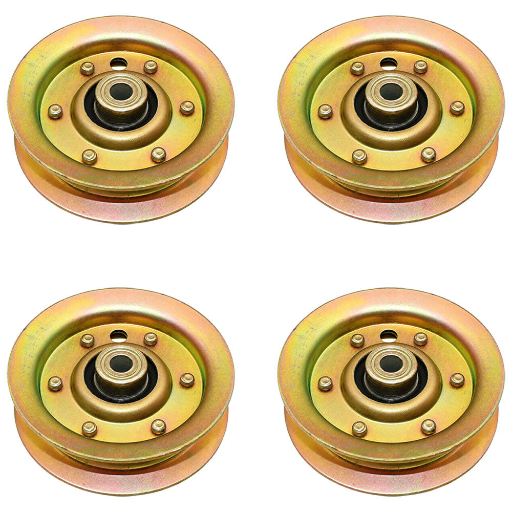 AM103287 Qty 4: Flat Idler Pulleys  Fits John Deere 652R 661R