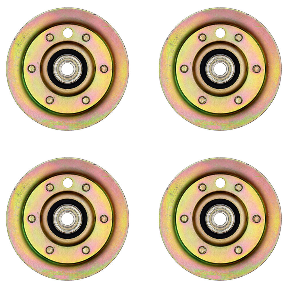 AM103287 Qty 4: Flat Idler Pulleys  Fits John Deere 652R 661R