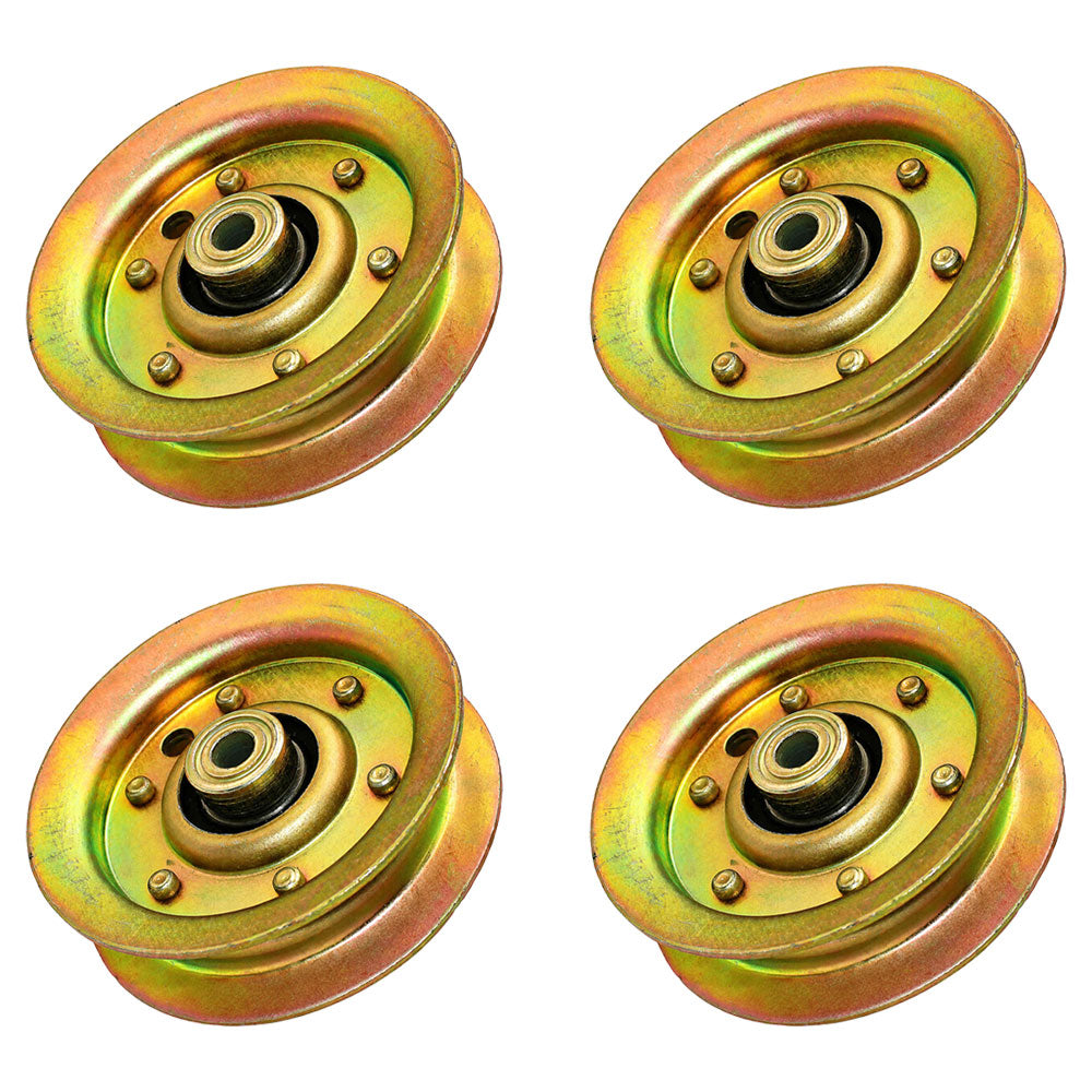 AM103287 Qty 4: Flat Idler Pulleys  Fits John Deere 652R 661R