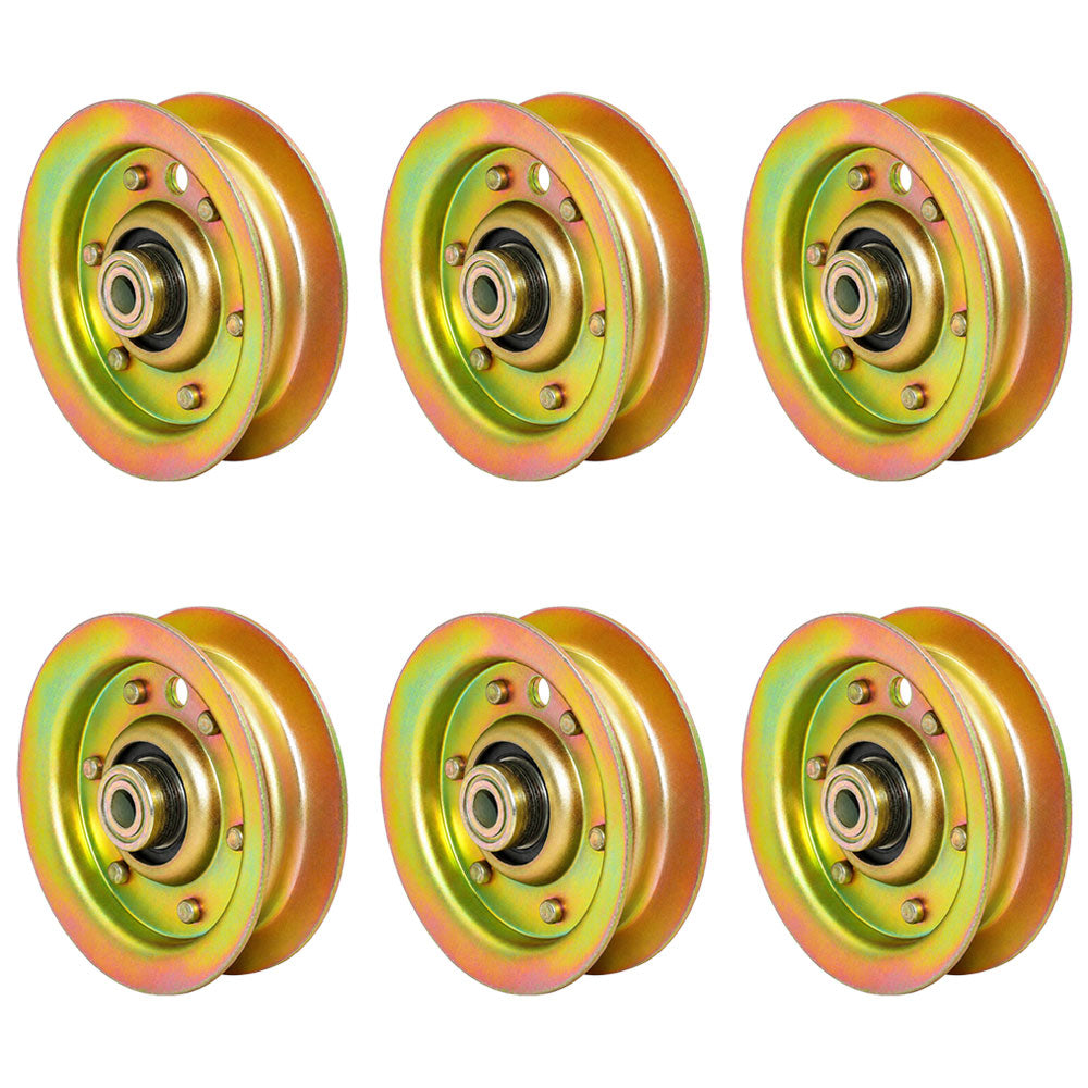 104360X Qty 6: Flat Idler Pulleys
 Fits AYP 1D2A3 A 1E2A9 A 1H2A9 A 27045