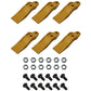 132-4720 Set of 6 Bucket Uni-Teeth with Hardware  Fits Caterpillar 216 216B