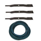 Land Pride 72" Lawn Mower Blades & Belt Set AT2572 Made With Aramid