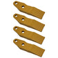 132-4720 Qty 4: Skid Steer Unitooth	w/ Hardware
 Fits Caterpillar 216 216B