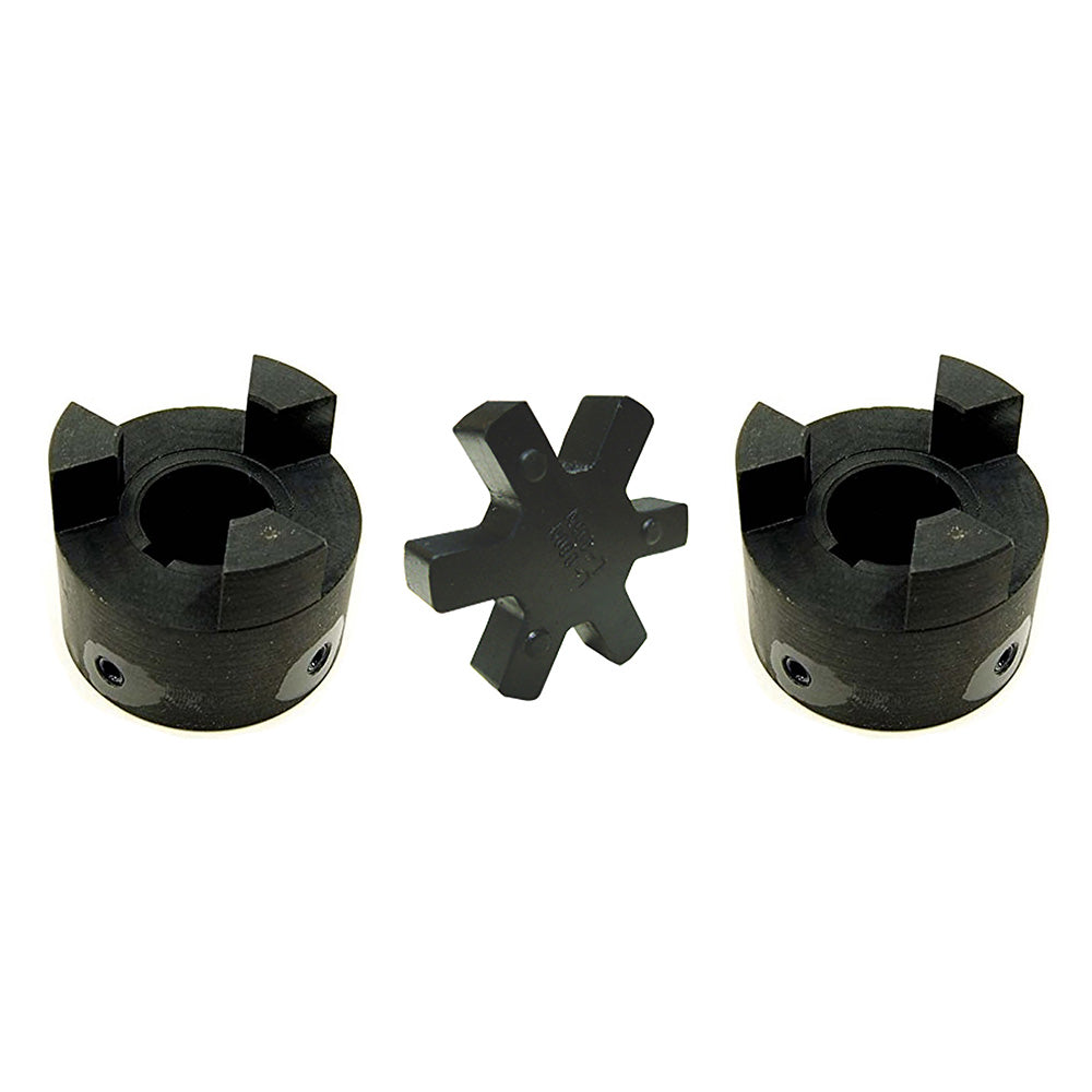 L095 Flexible L-Jaw Coupling Coupler Set with NBR Rubber Spider 1/2" to 3/4"