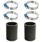 21327A (2) Air Cleaner Hoses with (4) Hose Clamps Fits Massey Harris MH COLT