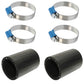21327A (2) Air Cleaner Hoses with (4) Hose Clamps Fits Massey Harris MH COLT