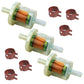 3 Inline Fuel Filters and 6 Fuel Line Clamps Fits Kohler Replaces 25 050 02