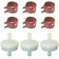 3 Fuel Filters and 6 Hose Clamps  Fits Briggs & Stratton Replaces 394358