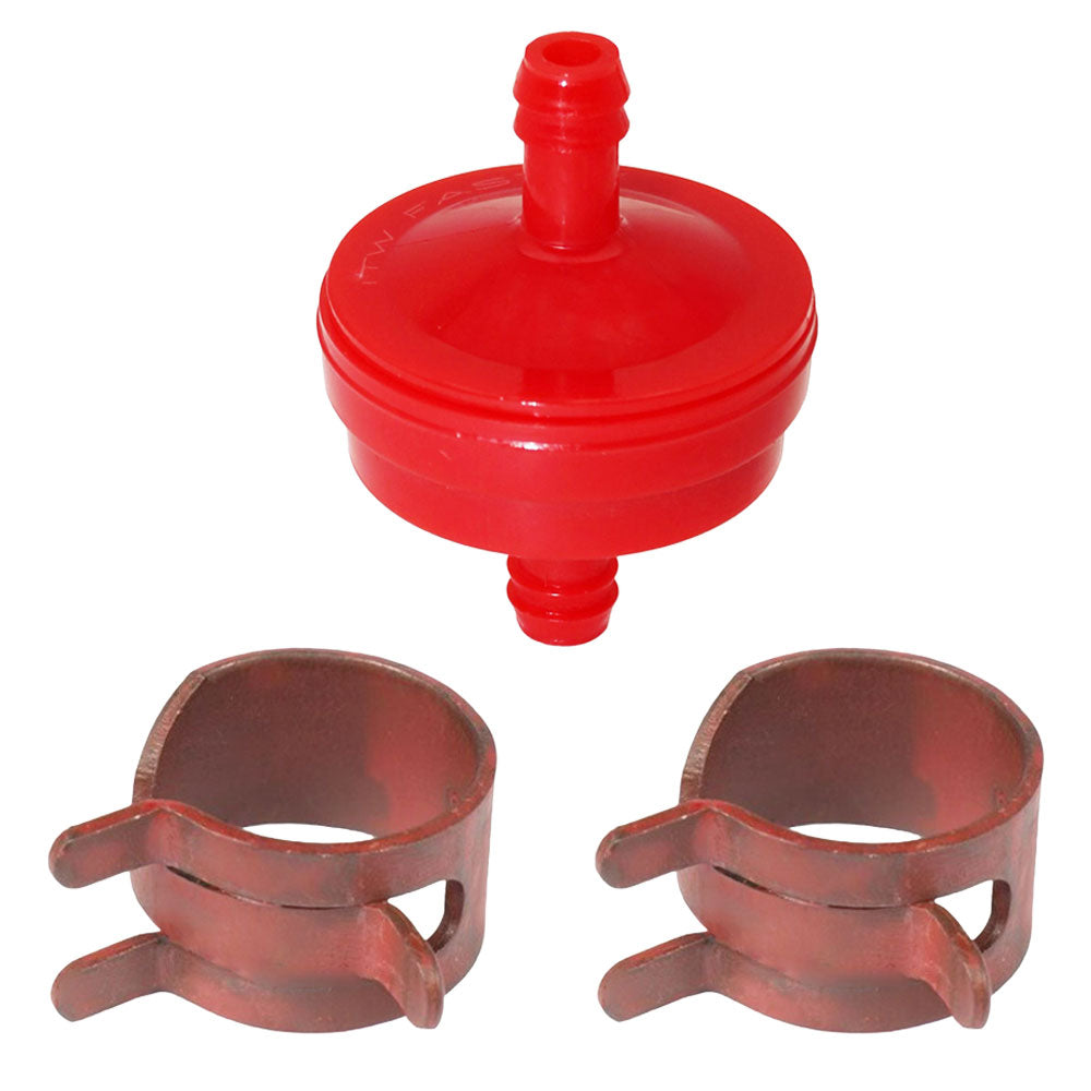1 Fuel Filter and 2 Hose Clamps  Fits CRAFTSMAN Replaces 791850